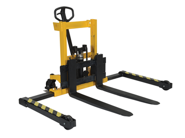 Steel Stacker Manual Pump 3 - 17 In. 1,500 - 2,000 Lb. Capacity Black / Yellow